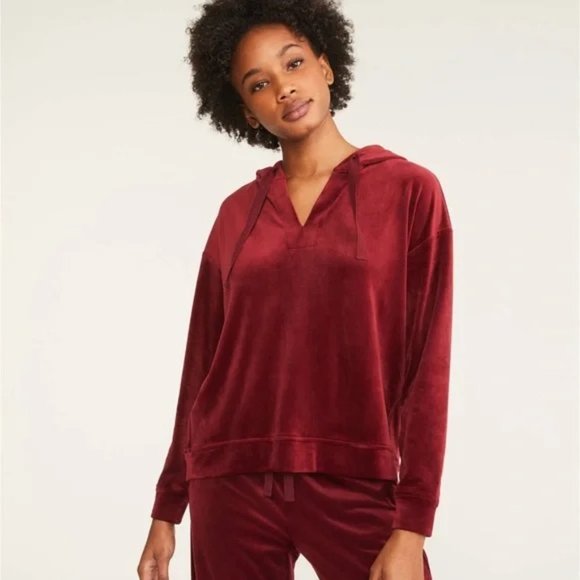 LOFT Tops - Loft ~SOFT Velour Pullover Hoodie in Small